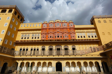 .Interior of Palace of the Winds, Hawa Mahal, Jaipur, Rajasthan, India