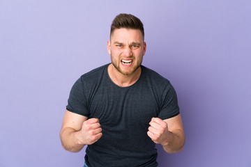 Obraz premium Russian handsome man over isolated background frustrated by a bad situation