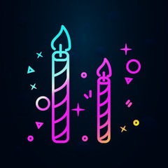 candles in nolan style icon. Simple thin line, outline vector of birthday icons for ui and ux, website or mobile application