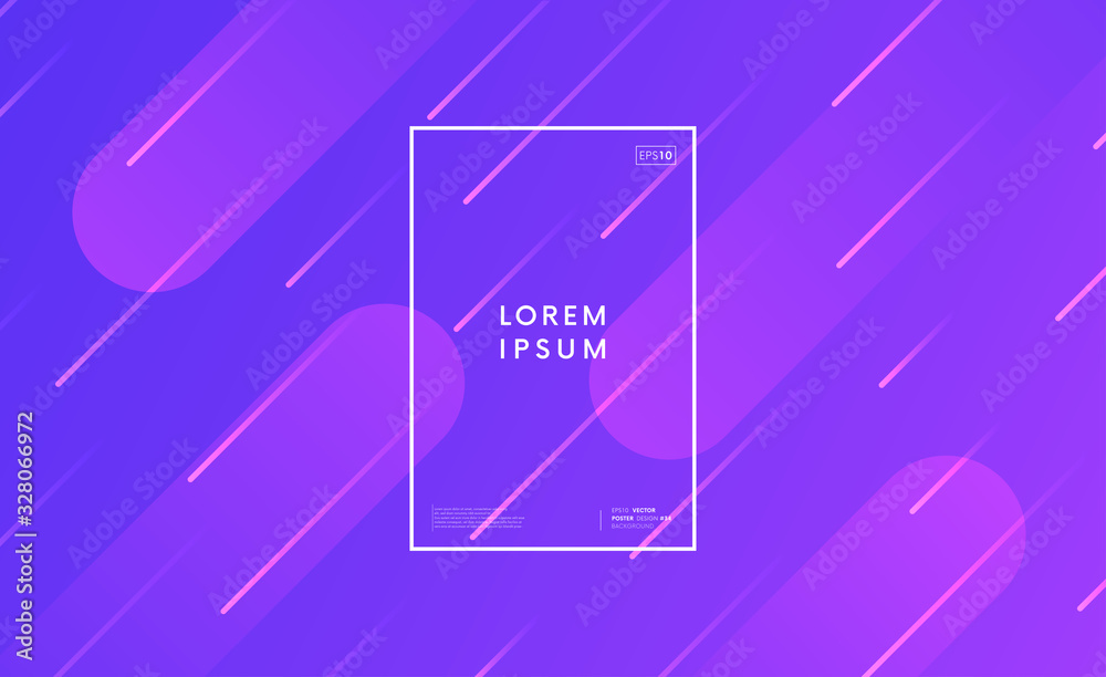 Poster Minimal trendy gradient background. Dynamic shapes backdrop vector design.