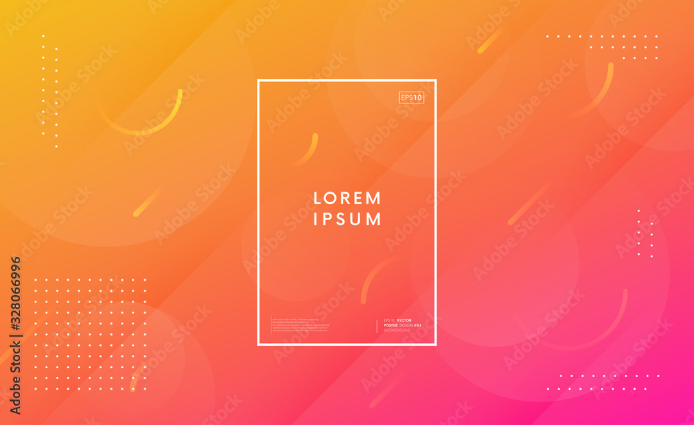 Aufkleber trendy geometric background. abstract gradient backdrop with shapes.