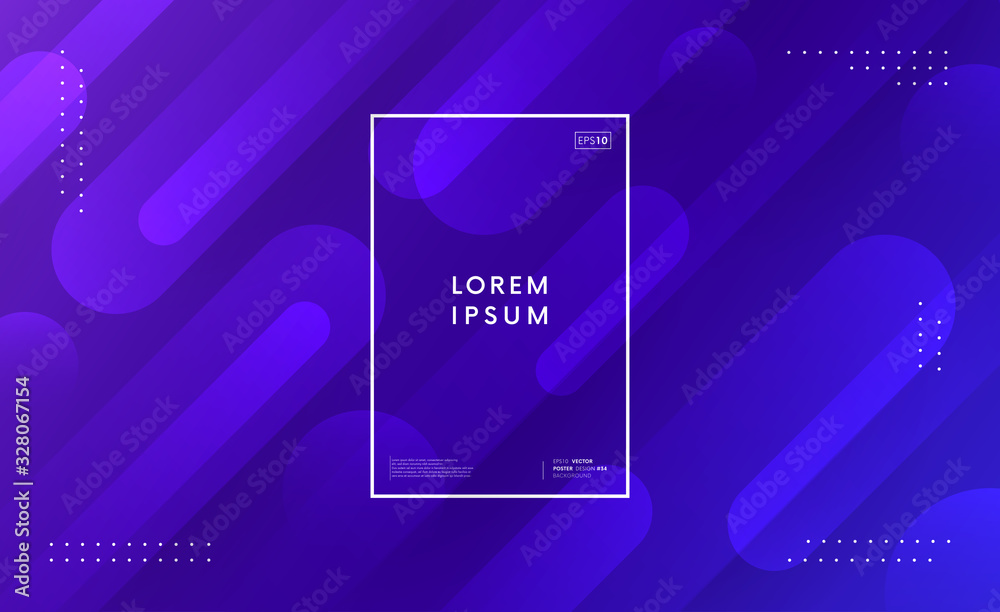 Aufkleber Minimal geometric trendy background. Dynamic shapes vector composition. Abstract gradient backdrop.