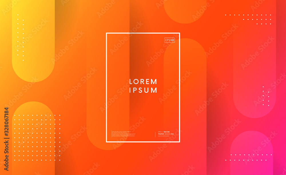 Aufkleber Trendy geometric gradient background vector design. Minimal abstract backdrop.