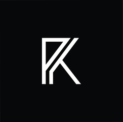 Initial based modern and minimal Logo. PK KP letter trendy fonts monogram icon symbol. Universal professional elegant luxury alphabet vector design