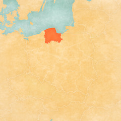 Map of Poland - Pomerania
