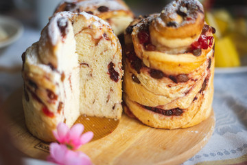 Cake made from cottage cheese, baked goods for Easter