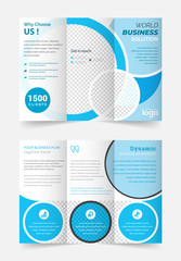 Business Tri-fold Brochure Flyer design template . vector File
