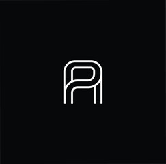 Initial based modern and minimal Logo. R RR PR RP letter trendy fonts monogram icon symbol. Universal professional elegant luxury alphabet vector design