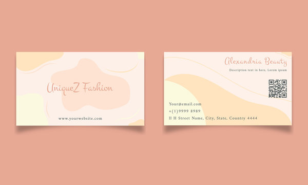 Business card triple color abstract Minimalist template