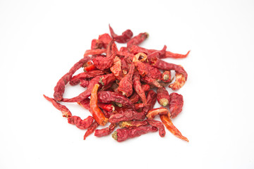 A pile of dried peppers