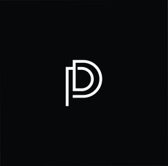 Initial based modern and minimal Logo. P PP PD DP letter trendy fonts monogram icon symbol. Universal professional elegant luxury alphabet vector design