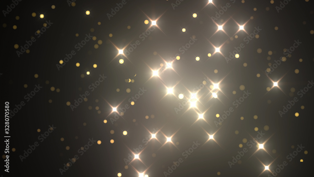Canvas Prints illumination neon space star particle flash light 3d illustration abstract background