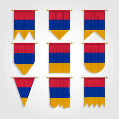 Armenia Flag in different shapes, Flag of Armenia In Various Shapes