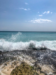 Bali, Indonesia - 28 April 2019 : Dreamland Beach sea view at that moment are breathtaking
