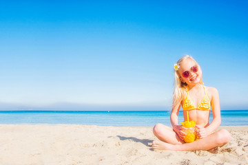 Little girl at the beach