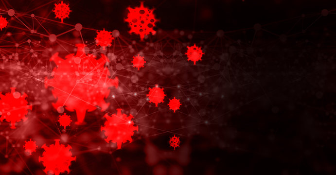 global with data of biohazard disease vaccine covid-19 coronavirus crisis outbreak in wuhan china network futuristic 3d illustration background