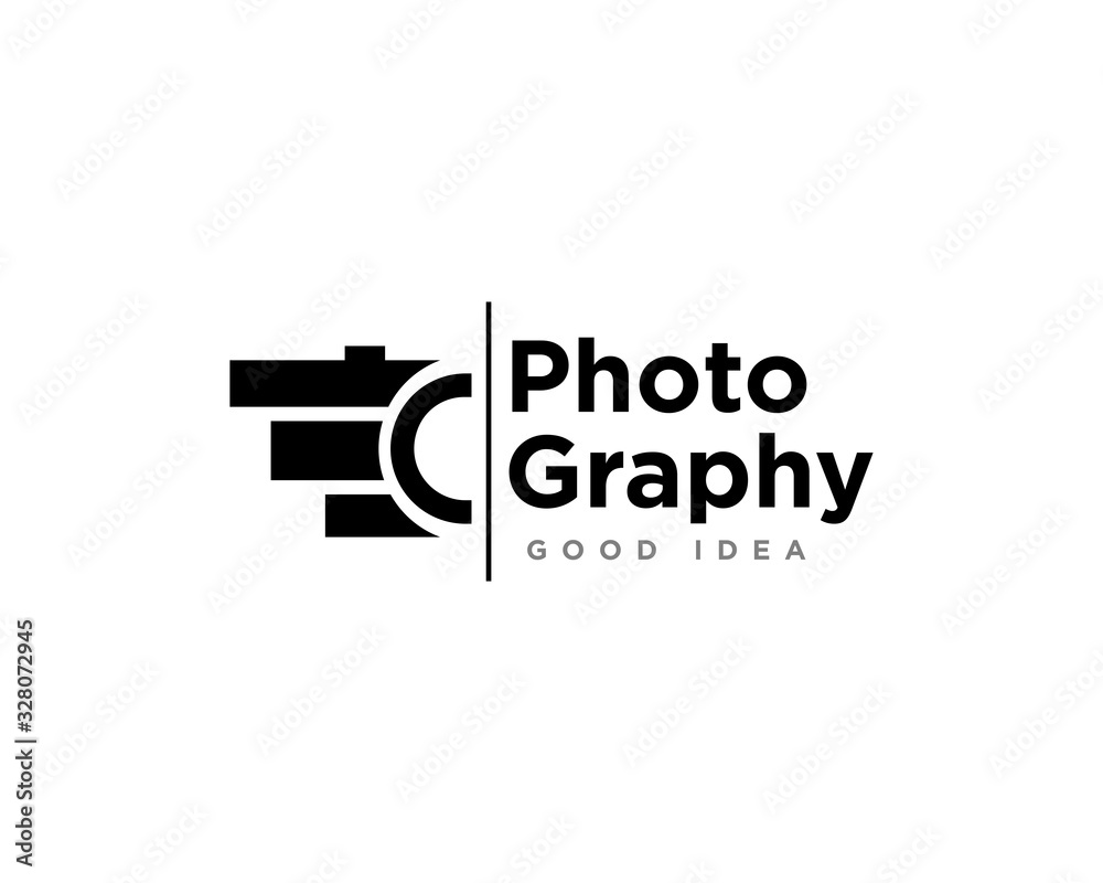 Wall mural camera photography logo icon design vector