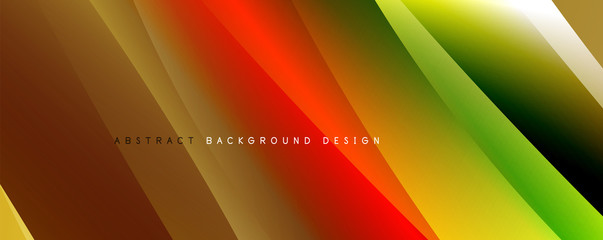 Wave liquid style lines with shadows and light on gradient background