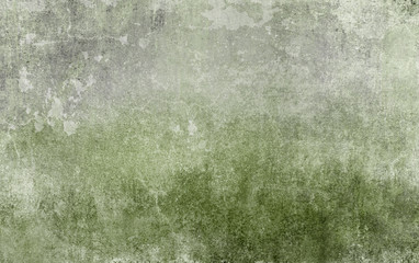Old distressed green grungy wall background