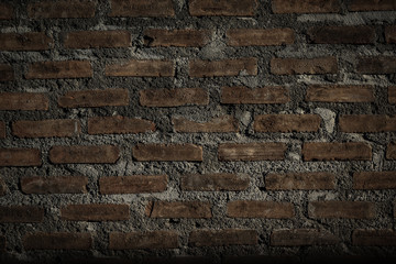 Black and white brick wall texture and background