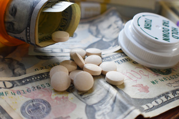 Prescription Medication Becoming More Expensive Concept 