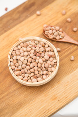 Cowpea seeds in the bamboo basket