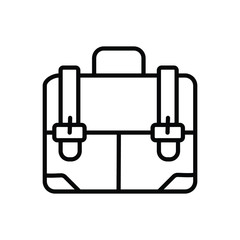 Briefcase line icon, Vector photo