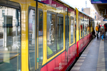 Metro car at the station