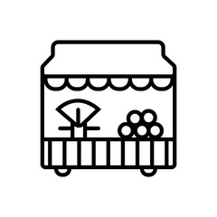 Local fruit and vegetables store building