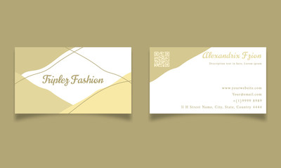 Fototapeta premium Template fashion corner brown Business card Minimalist vector