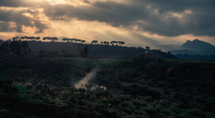 Fototapeta premium panoramic view of Andalusia