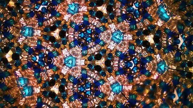natural children's mirror kaleidoscope  from our childhood.  .The footage is macro mode through a mirror.