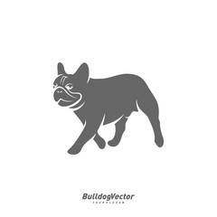 Bulldog logo design vector template. Silhouette of Bulldog design illustration