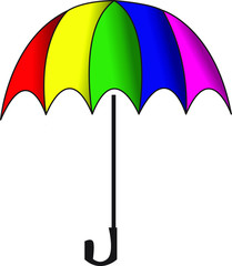 colored umbrella rain icon or logo