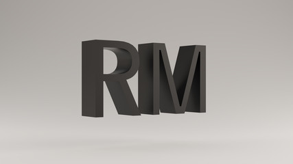 Black Malaysian Ringgit Sign 3d illustration 3d render