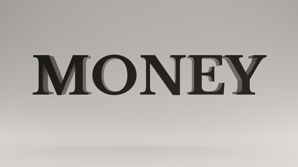 Black Money Sign 3d illustration 3d render