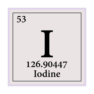 Iodine Periodic Table of the Elements Vector illustration eps 10.