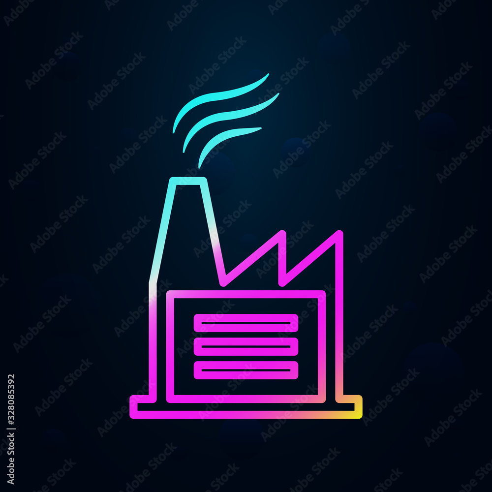 Poster factory in nolan style icon. simple thin line, outline vector of cargo logistic icons for ui and ux,