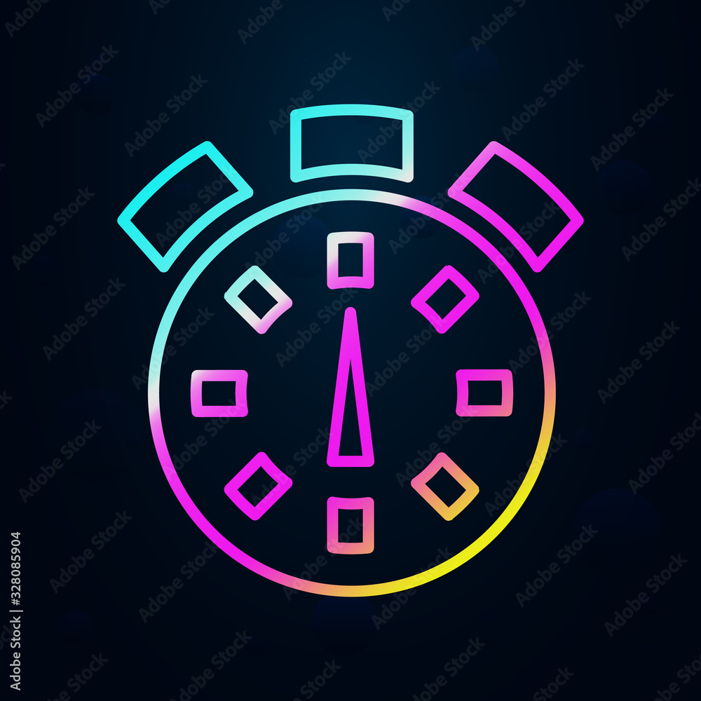 Poster stopwatch in nolan style icon. simple thin line, outline vector of cargo logistic icons for ui and u
