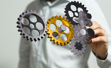 Gear With Success Concept digital.