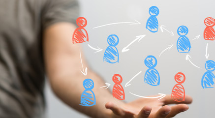 Concept of teamwork and partnership