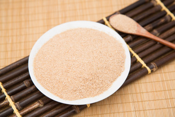 A pile of feed wheat bran