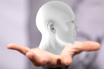 Frame of Mind series. Composition of human face .