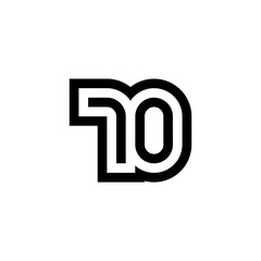 Number 70 vector icon design