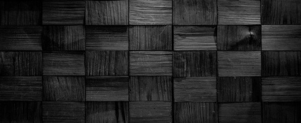 Black anthracite wooden rectangular texture background banner panorama