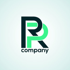 RP creative initial letter logo design