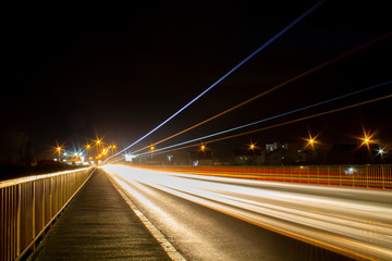 Fototapeta na wymiar highway bridge at night