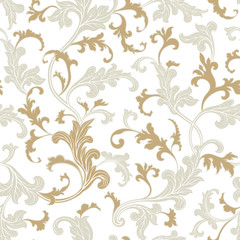 Floral pattern. Flower oriental ethnic background. Arabic Flourish ornament with fantastic flowers and leaves.