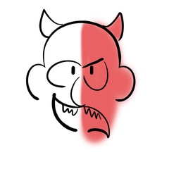 Two faced monster. Bipolar disorder.