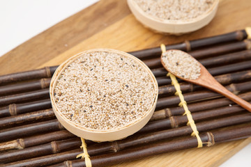 Sesame in the bamboo basket